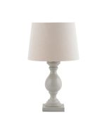 Endon MARSHAM-TLTA Marsham Taupe Wooden Table Lamp with Ivory Shade