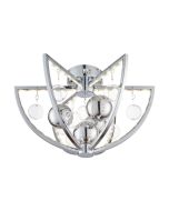 Endon MUNI-CH-F LED Semi Flush Polished Chrome Ceiling Light