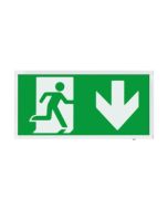 ESP EMDLED3WMEXBOXD DUCERI Exit Box LED 3hrM Down Arrow 3W 390x190x60mm White
