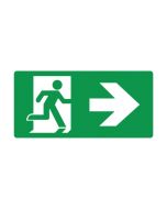 Eterna ISOEBLGDR ISO 7010 right arrow legend for emergency exit boxes