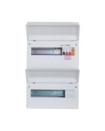 FuseBox F2021MX 21 Way Main Switch & T2 SPD Consumer Unit 10/11 Double Bank c/w Tail Clamp 100A