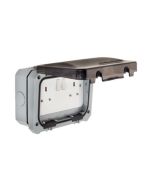 PowerBreaker IP66 Weatherproof 2 Gang Twin Switched Socket 