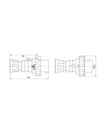 Gewiss IEC 309 HP High Performance Plug 2P+E 4h IP66/IP67/IP68/IP69 Screw Wiring 16A 110V 50/60Hz Yellow Halogen Free Plastic