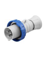 Gewiss IEC 309 HP High Performance Plug 2P+E 6h IP66/IP67/IP68/IP69 Screw Wiring 32A 230V 50/60Hz Blue Halogen Free Plastic