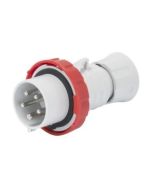 Gewiss IEC 309 HP High Performance Plug 3P+N+E 6h IP66/IP67/IP68/IP69 Screw Wiring 32A 400V 50/60Hz Red Halogen Free Plastic