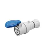 Gewiss IEC 309 HP High Performance Connector 2P+E 6h IP44 Screw Wiring 16A 230V 50/60Hz Blue Halogen Free Plastic