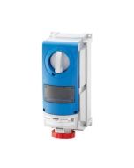 Gewiss IB Range Socket Watertight Vert Int/locked 3P+N+E c/w Base IP66 16A 380V
