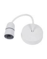 Hager 624SEL212/6 Ashley 150mm Short Skirt Safety Pendant White c/w Access Ceiling Rose