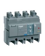 Hager HBB161H X250 Add On Unit RCD Electronic Earth Leakage 4P 160A 186x184x106mm