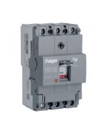Hager HHA016Z 16A 25kA 3 Pole 3D Fixed Thermal, Fixed Magnetic MCCB h3 x160