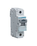 Hager HMD199T 125A b15kA 1 Pole D Curve 1.5 Module MCB