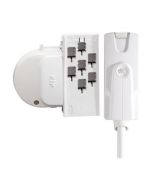 Hager K7P1M075WPCR Klik 7 Plug Pin Pre-Wired&1.5m 0.75mm 5C Lead c/w KLPCR7 for Dimmable Luminaires 6A