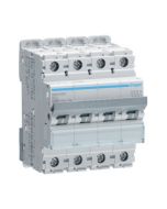 Hager NBN440A 40A 10kA/15kA 4 Pole B Curve 4 Module MCB