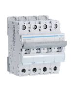 Hager NCN463A 63A 10kA/15kA 4 Pole C Curve 4 Module MCB