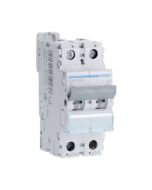Hager NDN202A 2A 10kA/15kA 2 Pole D Curve 2 Module MCB