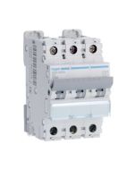 Hager NDN302A 2A 10kA 3 Pole D Curve 3 Module MCB