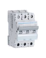 Hager NDN310A 10A 10kA 3 Pole D Curve 3 Module MCB