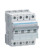 Hager NDN406A 6A 10kA/15kA 4 Pole D Curve 4 Module MCB