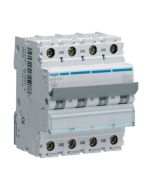 Hager NDN416A 16A 10kA/15kA 4 Pole D Curve 4 Module MCB