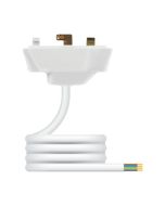 Hager P64AX/1.0LSF/4 Klik 4 Plug Pin Pre-Wired c/w 1mm2x4m LSZH Flexible Cord 6A White