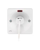 Hager WMCS50N Sollysta 50A Ceiling Switch DP Isolating White (for Showers up to 11.5kW) c/w LED Indicator