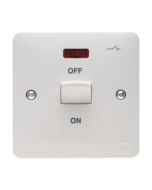 Hager WMDP50N Sollysta 1 Gang 50A DP Control Switch White c/w LED Indicator 
