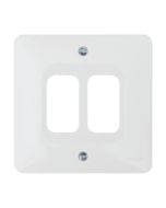 Hager WMGP2 Sollysta 2 Gang Grid Plate White