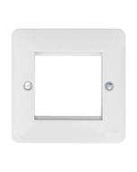 Hager WMP2EU Sollysta Grid 1 Gang 2 Module Euro Plate Module White
