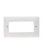 Hager WMP4EU Sollysta Grid 2 Gang 4 Module Euro Plate White