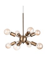 Firstlight 3710AB Alfa Pendant 8xE27 Luminaire 40W 520x470x1300mm Antique Brass