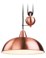 Firstlight 2309CP Century Pendant Rise & Fall E27 Luminaire 60W Brushed Copper