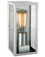 Firstlight 3424ST Dallas E27 IP44 Wall Light 60W Stainless Steel
