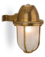 Firstlight 3435BR Nautic E27 Flush c/w Frosted Glass Bulkhead IP64 42W 180mm Solid Brass