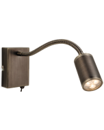 Firstlight 3454BZ Orion 3xWhite LEDs Switched Flexi Wall Light 4W 240lm 170mm Bronze