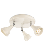 Firstlight 3466CR Country 3 Light Plate Flush Spotlight c/w GU10 3x50W Cream