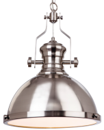 Firstlight 5909BS Albion E27 Pendant 60W Brushed Steel