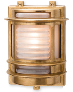 Firstlight 5924BR Nautic E27 c/w Frosted Glass Wall Light 42W Brass