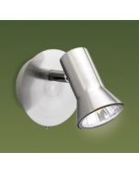 Firstlight 6090BS Magnum Wall Switched c/w GU10 Spotlight 50W 240V Brushed Steel