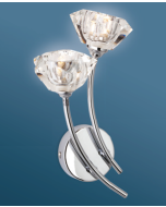 Firstlight 8363CH Clara 2 x G9 c/w Clear Glass Wall Light 40W 240V 300x120x200mm Chrome