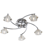 Firstlight 8365CH Clara 5 x G9 Flush Fitting Luminaire c/w Clear Glass 40W 240V 500x120mm Chrome
