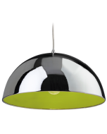 Firstlight 8622CHGN Bistro Green Inside E27 Pendant 60W Chrome