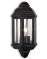 Firstlight 8655BK Park E27 IP44 Wall Light 42W Black Polycarbonate