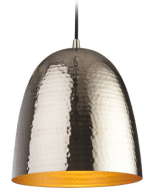 Firstlight 8673NC Assam Matt Brass Inside E27 Pendant 60W 200x240mm Nickel