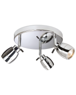 Firstlight 9503CH Marine Triple Flush Ceiling IP44 c/w GU10 Spotlight Lamps 3x35W 240V Chrome