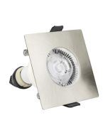 Integral ILDLFR70D008 Evofire Fire Rated Downlight 70Mm Cutout IP65 Satin Nickel Square +Gu10 Holder Integral