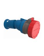 Lewden 770436 X-CEE 3P+E 125A 415V IP66 Industrial Coupler Red Thermoplastic
