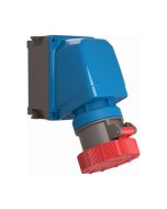 Lewden 776426 X-CEE 2P+E 125A 240V IP66 65Deg Wall Mounted Socket Blue Technopolymer