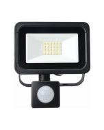 Lumineux 430017-PIR Lifford Floodlight AC 10W 4000K Black PIR