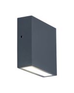 Lutec 5104001118 Gemini Xf IP54 Integrated LED Wall Light Dark Grey 800lm 4000K