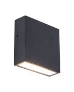 Lutec 5104002012 Gemini Xf IP54 Integrated LED Wall Light Matt Black 800lm 3000K